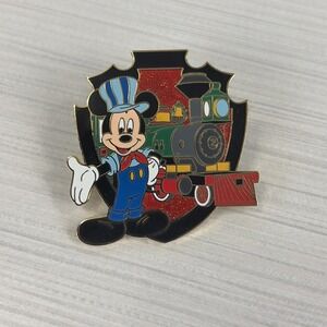 Disney World - Mickey Mouse - Train Railroad Locomotive - Gold Card LE1500 Pin